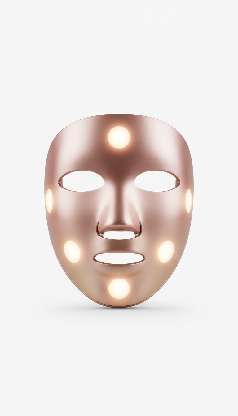 Lunar Luxe LED Facial Mask with Rose Gold Trim